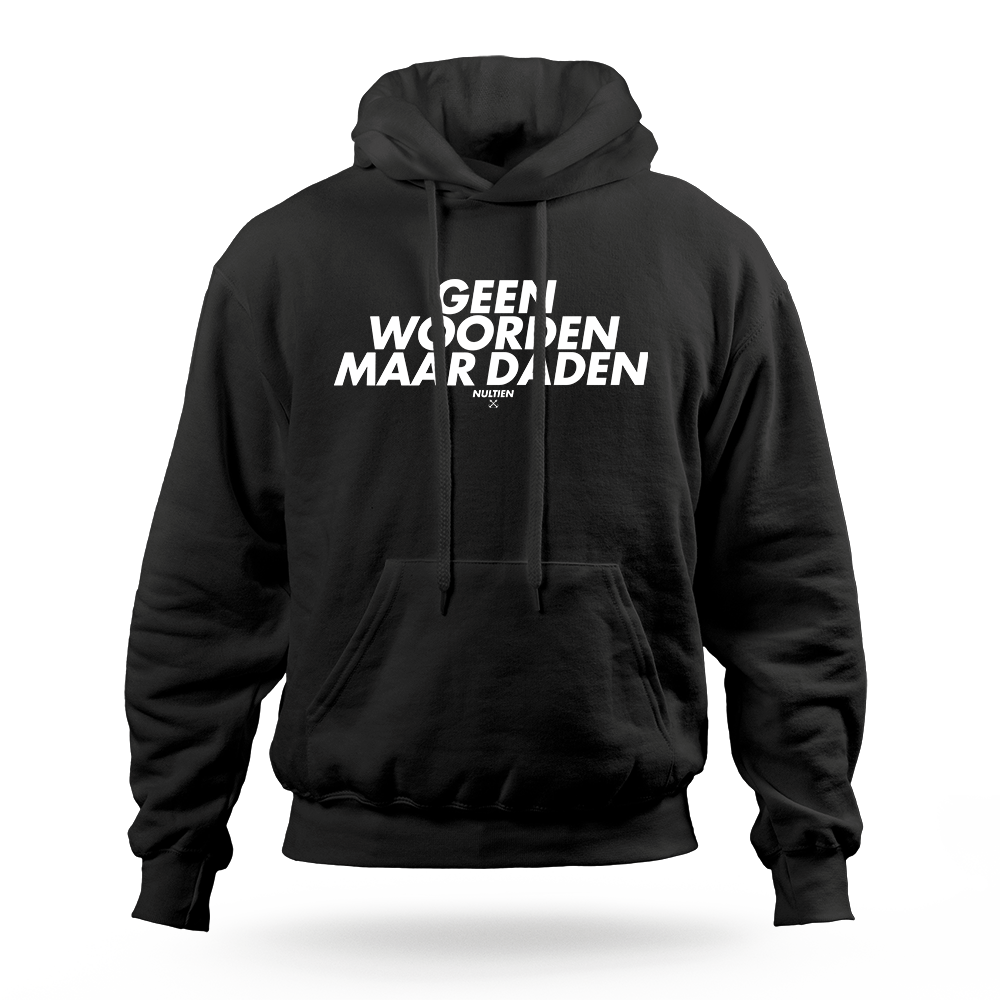 Geen Woorden Maar Daden (wit) hoodie